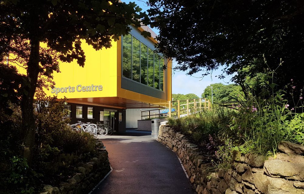 Penryn Campus Sports Centre building entrance