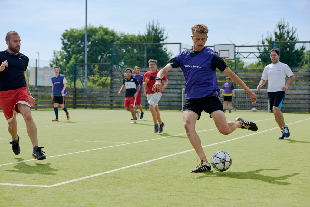 Outdoor football on Campus